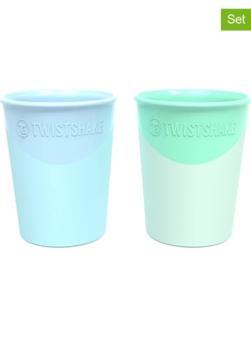 Twistshake Kubki (2 szt.) w kolorze niebieskim i zielonym - 170 cm