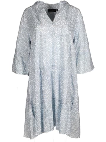 Zwillingsherz Kleid "Eva" in Weiß/ Hellblau