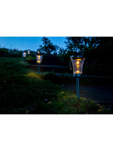 näve 8er-Set: LED-Solar-Gartenstecker  in Silber - (B)9 x (H)39,5 cm