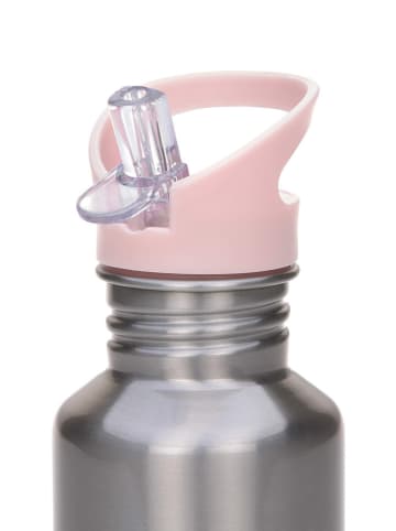Lässig Trinkflasche "Adventure" in Silber/ Rosa - 500 ml