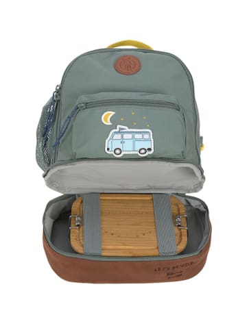 Lässig Rucksack "Adventure" in Grau/ Hellbraun - (B)24,5 x (H)27 x (T)15,5 cm