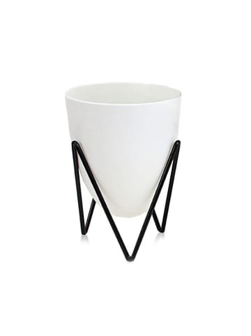 Tomasucci Selbstbewässernder Blumentopf in Weiß - (H)13 x Ø 11,5 cm