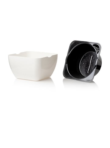 Tomasucci Bloempot met bewateringssysteem wit - (B)33,5 x (H)20 x (D)33,5 cm