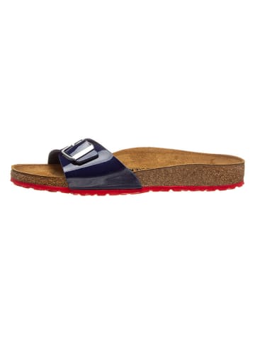 Birkenstock Slippers "Madrid" donkerblauw/rood - wijdte S
