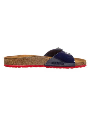 Birkenstock Pantoletten "Madrid" in Dunkelblau/ Rot - Weite S