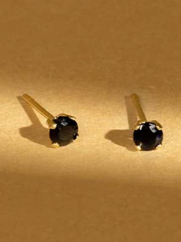 L instant d Or Gold-Ohrstecker "Little blue" mit Edelsteinen