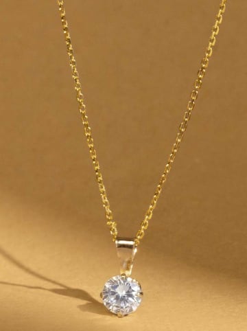 L instant d Or Gold-Anhänger "Puce" mit Edelstein