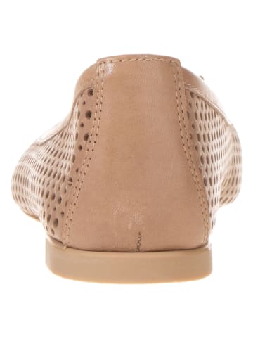 Wojas Leren ballerina's beige