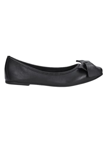 Wojas Leren ballerina's zwart