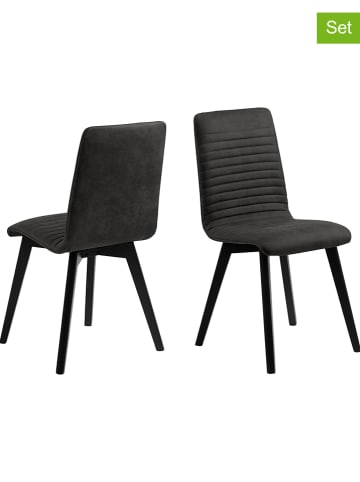 AC Design 2-delige set: eetkamerstoelen "Arosa" antraciet - (B)42 x (H)90 x (D)43 cm