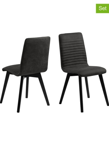 AC Design Krzesła (2 szt.) "Arosa" w kolorze antracytowym - 42 x 90 x 43 cm