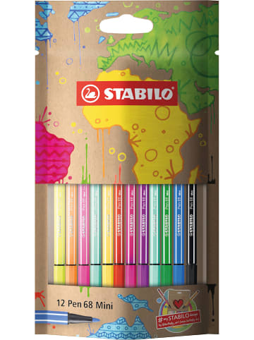 STABILO Premium-Filzstifte "STABILO Pen 68 Mini-#mySTABILOdesign Edition" - 12 Stück