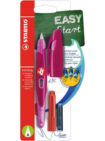 STABILO Schrijfleer-vulpen "Easy birdy" - veer A - rechtshandigen - beskleurig/lichtroze