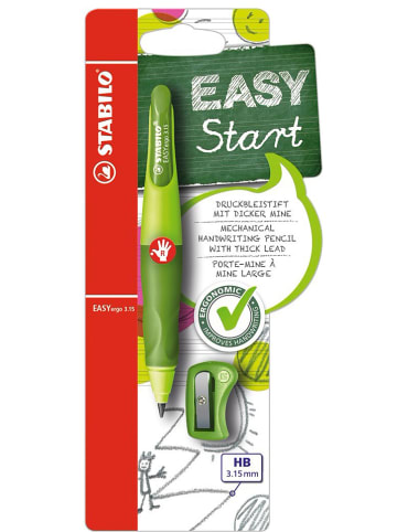 STABILO Druckbleistift "Easy ergo" mit Spitzer - Rechtshänder - in Grün