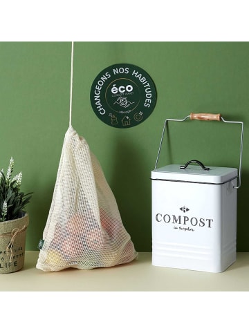COOK CONCEPT Pojemnik w kolorze białym na kompost - 5 l