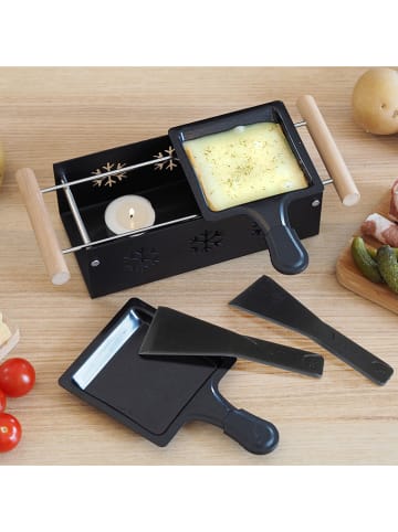 COOK CONCEPT Świecznik w kolorze czarnym do raclette - 26 x 8 x 11 cm
