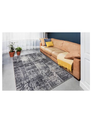 Lifa Living Kurzflor-Teppich "Cool Patchwork" in Grau