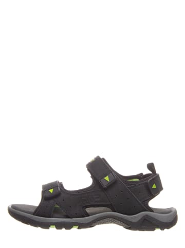 CMP Leder-Trekkingsandalen in Schwarz