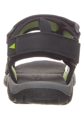 CMP Leder-Trekkingsandalen in Schwarz