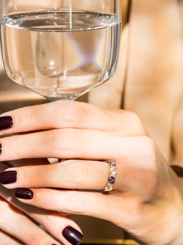 DIAMOND & CO Gouden ring "Carat color" met diamanten