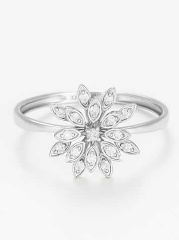 DIAMOND & CO Witgouden ring "Bouquet" met diamanten