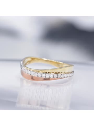 CARATELLI Gold-Ring "Sydney" mit Diamanten