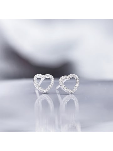 DIAMOND & CO Witgouden oorstekers "Cagliari" met diamanten