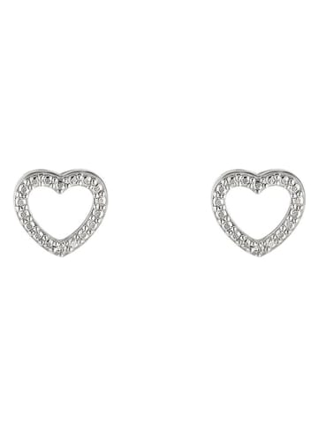 DIAMOND & CO Weißgold-Ohrstecker "Cagliari" mit Diamanten