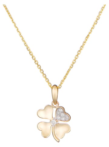 DIAMOND & CO Złota zawieszka "Dites-le Avec Une Fleur" z diamentami