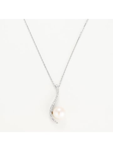 Witgouden hanger "Vague sublime" met diamanten