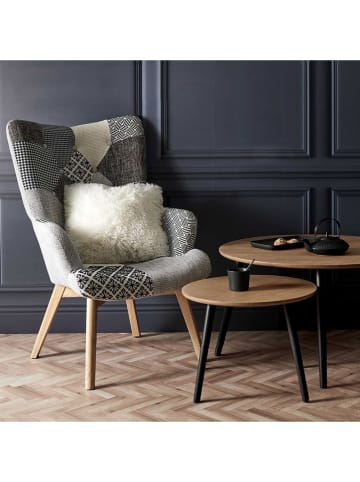 THE HOME DECO FACTORY Fauteuil "Helsinki" grijs - (B)74 x (H)100 x (D)65 cm