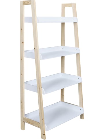 The Home Deco Kids Regal "Tim" in Weiß/ Natur - (B)60 x (H)117 x (T)30 cm