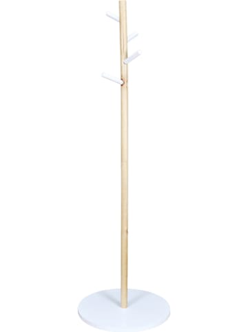 THE HOME DECO FACTORY Kapstok "Fiona" naturel /wit - (H)130 x Ø 40 cm