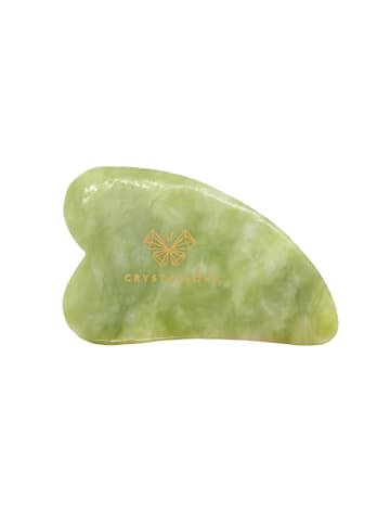 Crystallove Gua Sha-steen groen - (B)8,5 x (H)5,5 x (D)0,50 cm