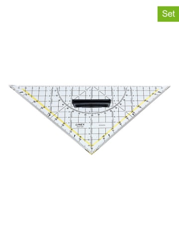 Oxford 2er-Set: Geometrie-Dreiecke "Linex 2621GH" in Transparent