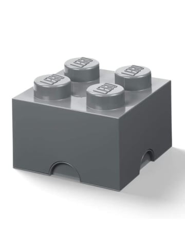 LEGO 4tlg. Set: Aufbewahrungsboxen "Brick" in Schwarz/Grau/Weiß