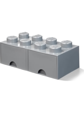 LEGO Schubladenbox "Brick 8" in Grau - (B)50 x (H)18 x (T)25 cm