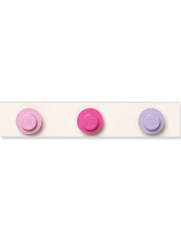 LEGO Wandgarderobe in Rosa/ Lila - (B)33 x (H)9 x (T)6,5 cm