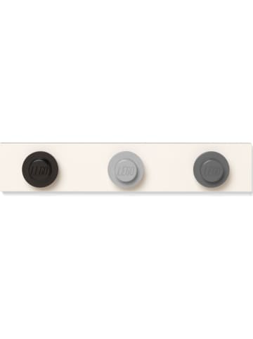 LEGO Wandgarderobe in Grau/ Schwarz - (B)33 x (H)4,5 x (T)6,5 cm