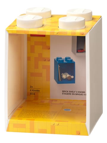 LEGO Wandregal "4 Knobs" in Weiß - (B)15,9 x (H)47 x (T)16,1 cm