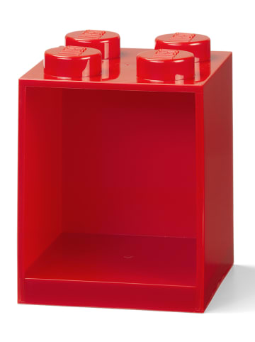 LEGO Wandregal "4 Knobs" in Rot - (B)15,9 x (H)47 x (T)16,1 cm
