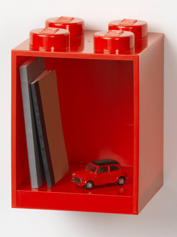 LEGO Wandregal "4 Knobs" in Rot - (B)15,9 x (H)47 x (T)16,1 cm