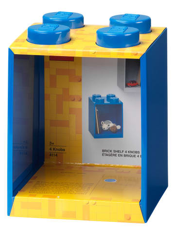 LEGO Wandregal "4 Knobs" in Blau - (B)15,9 x (H)47 x (T)16,1 cm