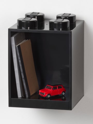 LEGO Wandregal "4 Knobs" in Schwarz - (B)15,9 x (H)47 x (T)16,1 cm