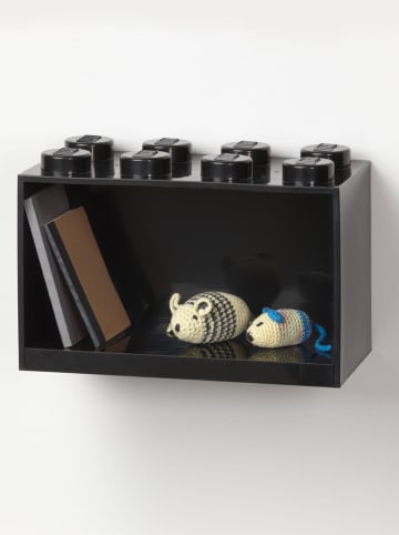 LEGO Regał ścienny "8 Knobs" w kolorze czarnym - 31,8 x 21,3 x 16 cm