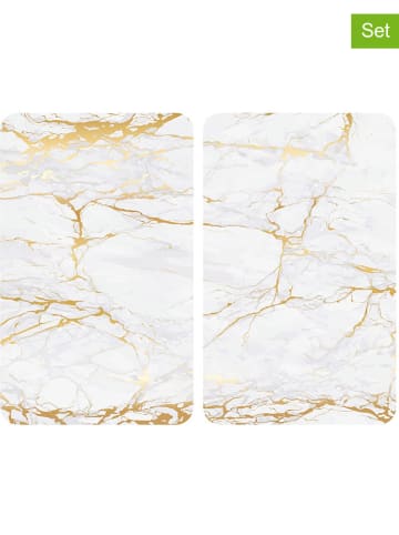 Wenko 2er-Set: Herdabdeckplatten  in Creme - (L)30 x (B)52 cm