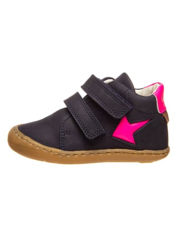 BO-BELL Leren sneakers donkerblauw/roze