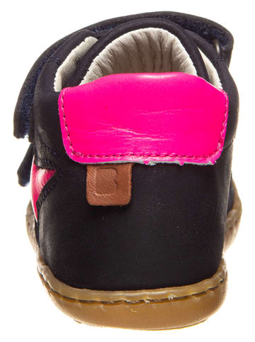 BO-BELL Leder-Sneakers in Dunkelblau/ Pink