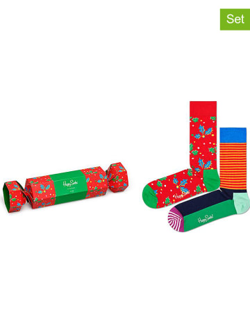 Happy Socks 3tlg. Geschenkset "Christmas Cracker" in Bunt
