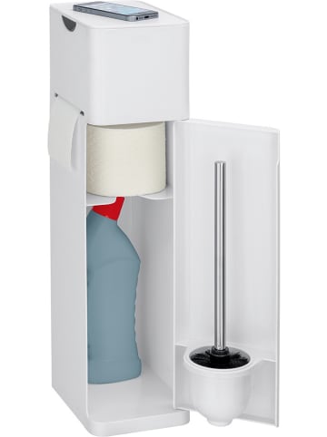 Wenko Toiletborstelgarnituur "Imon" wit - (B)20 x (H)58,5 x (D)15 cm